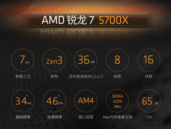 D4 平台黄金搭档 AMD锐龙7 5700X攒机优选