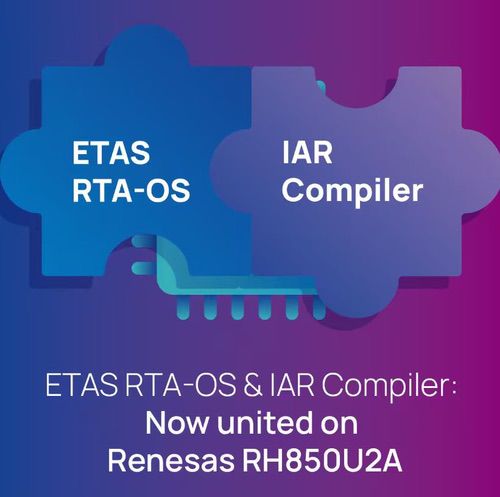 IAR携手ETAS,全面支持瑞萨RH850/U2A系列 IAR携手ETAS,全面支持瑞萨RH850/U2A系列