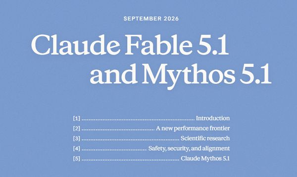 Anthropic发布Fable 5.1，成本最高降低45%