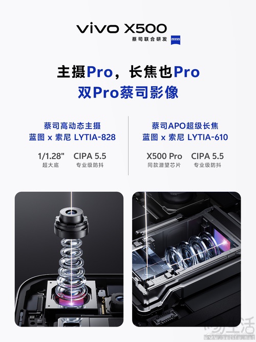 vivo X500大量影像配置揭晓，主摄长焦都Pro