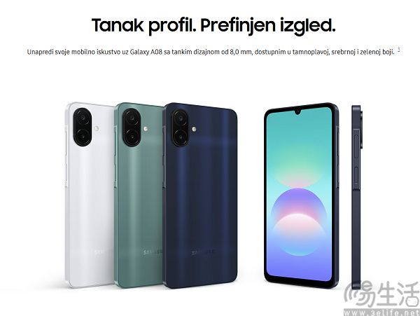 Galaxy A08海外发布,或延续入门级定位 Galaxy A08海外发布,或延续入门级定位