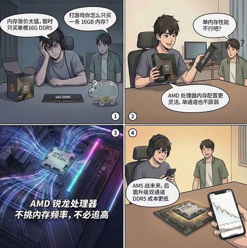 中秋国庆双节攒机明智之选:锐龙5 9600X搭配单通道DDR5内存 中秋国庆双节攒机明智之选:锐龙5 9600X搭配单通道DDR5内存