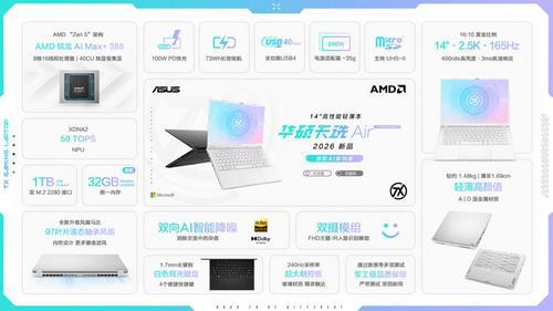 首发享千元优惠 华硕天选Air 2026 锐龙AI Max版新配置开售