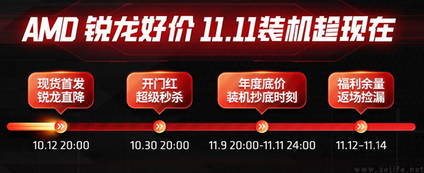 千帧强芯 钜惠来袭!AMD京东11.11大促现货直降 千帧强芯 钜惠来袭!AMD京东11.11大促现货直降