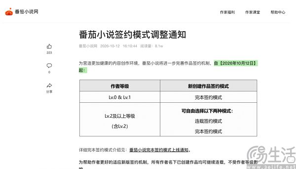 新人完本才能签约,番茄小说突然“自刎归天” 新人完本才能签约,番茄小说突然“自刎归天”