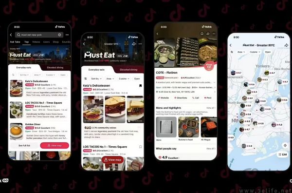 TikTok推出“必吃”餐厅指南,覆盖多地本地餐饮推荐 TikTok推出“必吃”餐厅指南,覆盖多地本地餐饮推荐