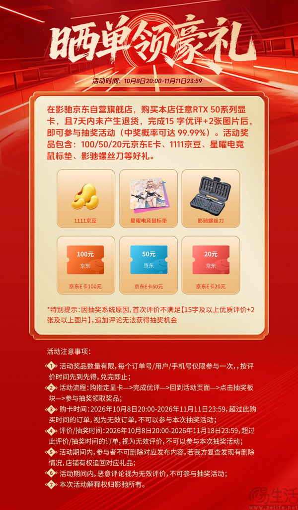新品显卡、联名音箱登场，买卡抽京豆/E卡/游戏码